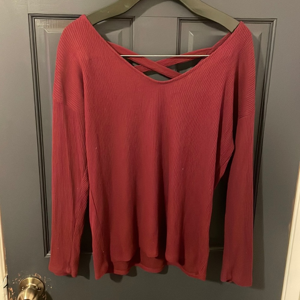 Burgundy long sleeve